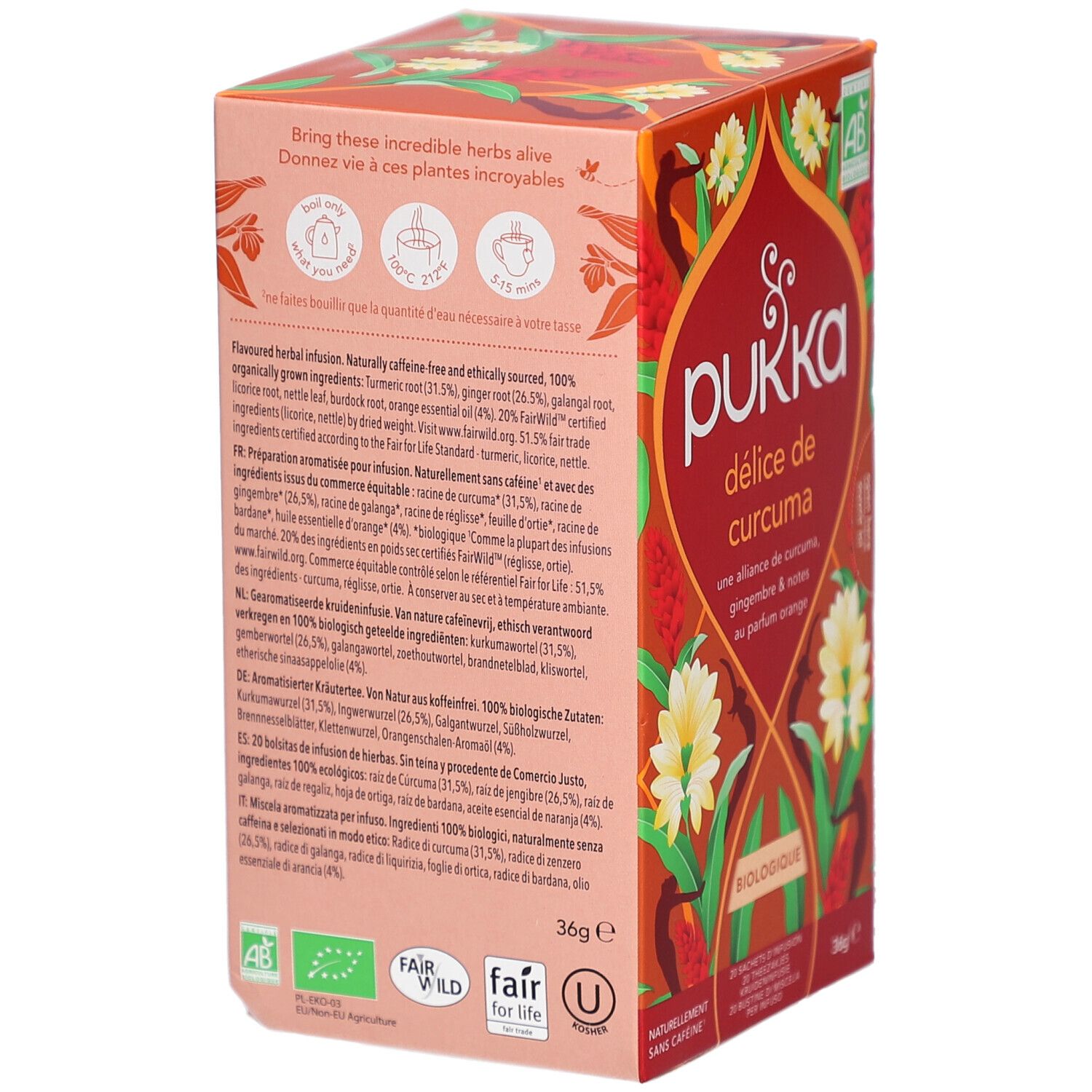 Pukka Infusión Cúrcuma Tonica Bio 20 Sobres