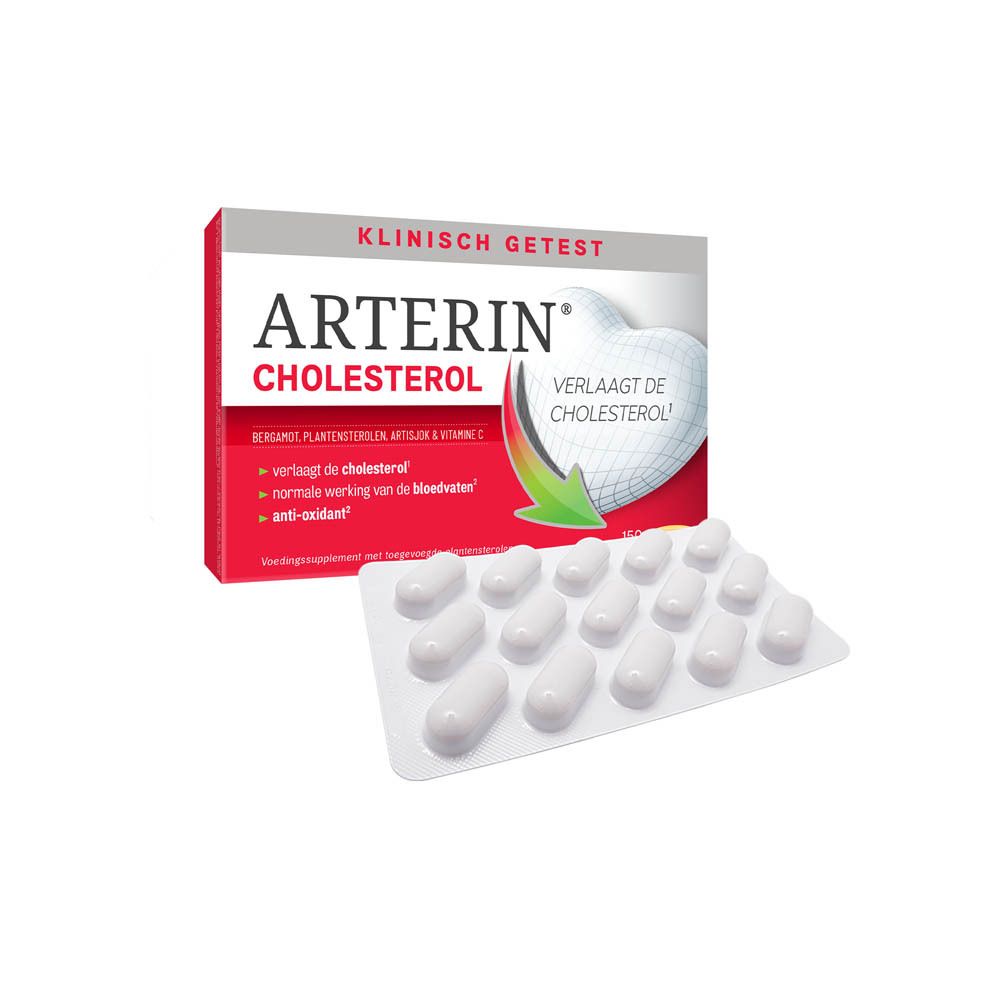 Arterin Cholesterol verpakking met 150 tabletten en aparte blister.