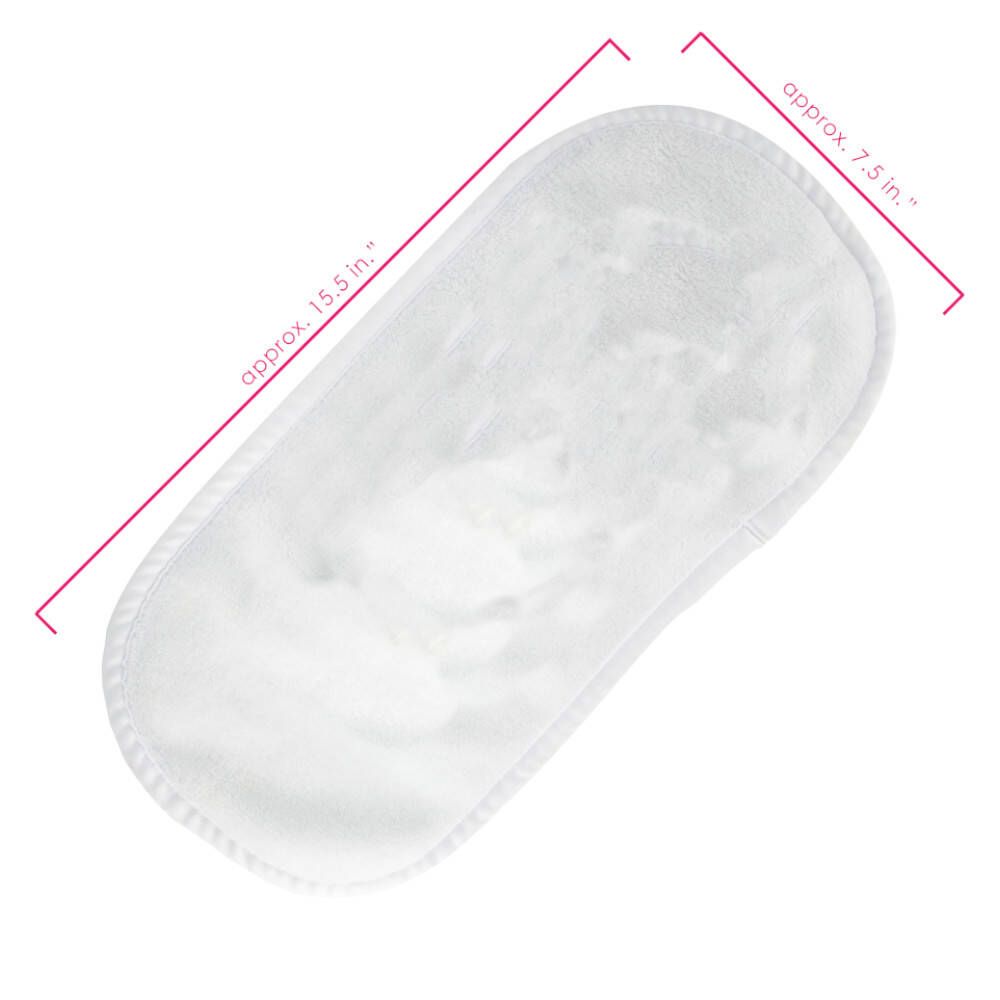 Witte Make Up Eraser doek. Ovaal, ongeveer 15,5 x 7,5 inch.