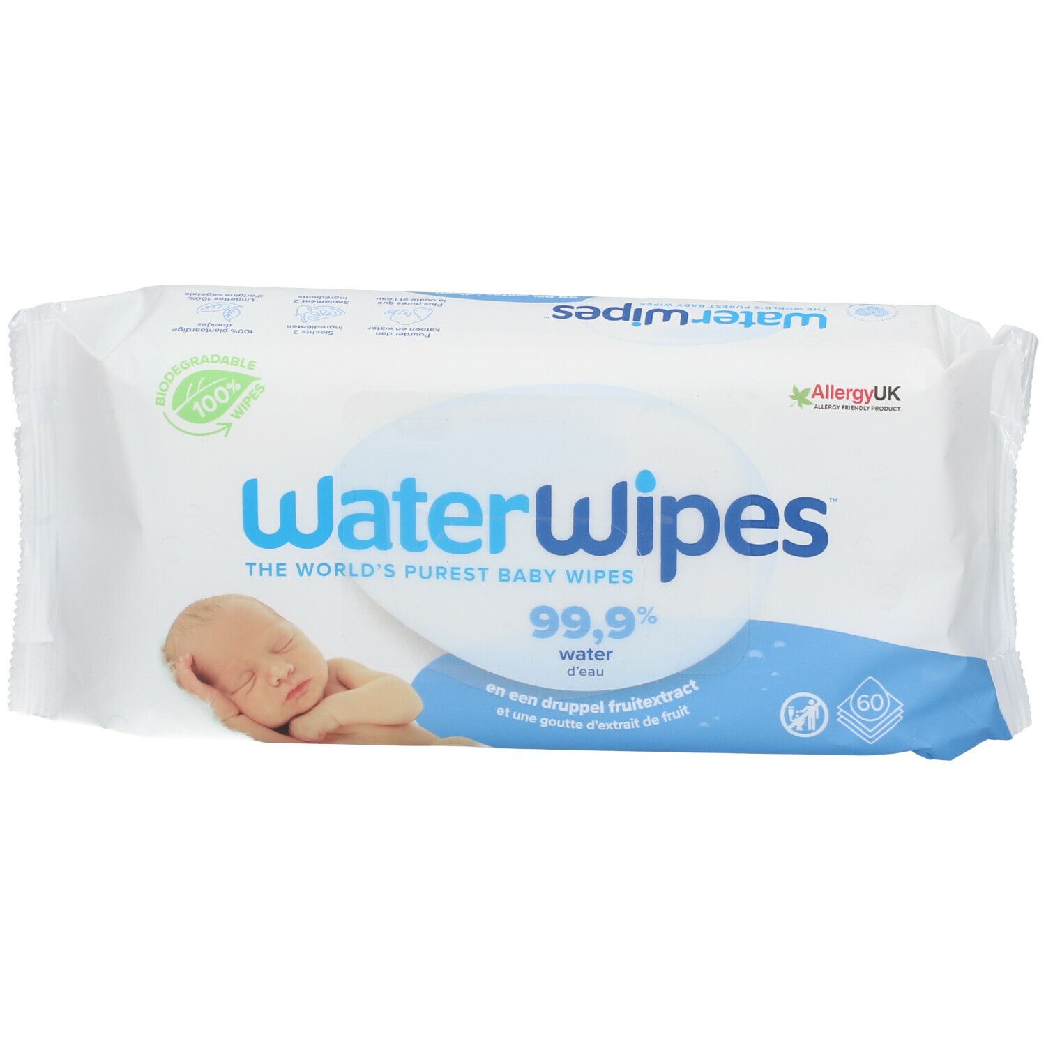 WaterWipes Vochtige Doekjes Bio 60st 60 St Tücher