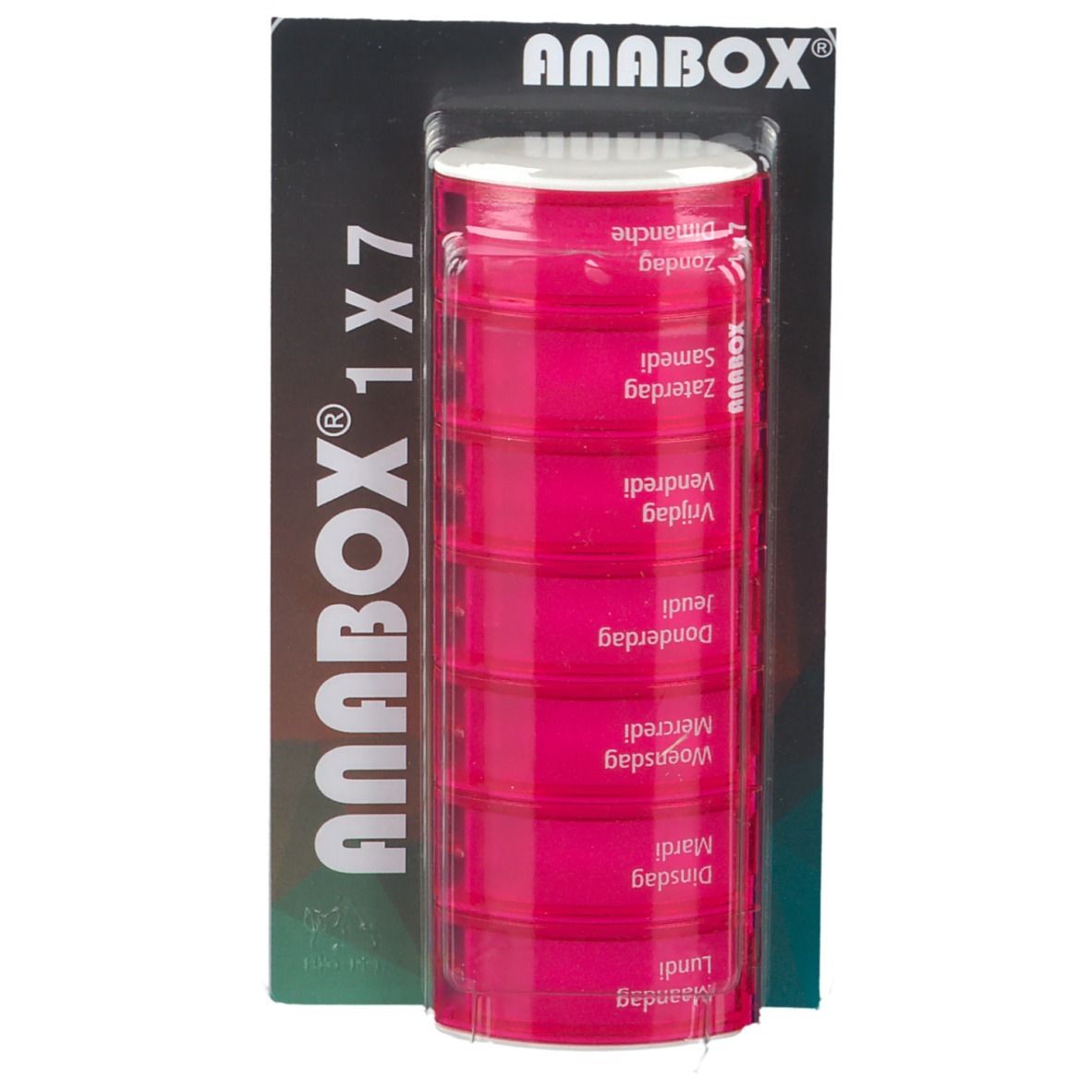 Anabox® 1x7 Pilulier rose