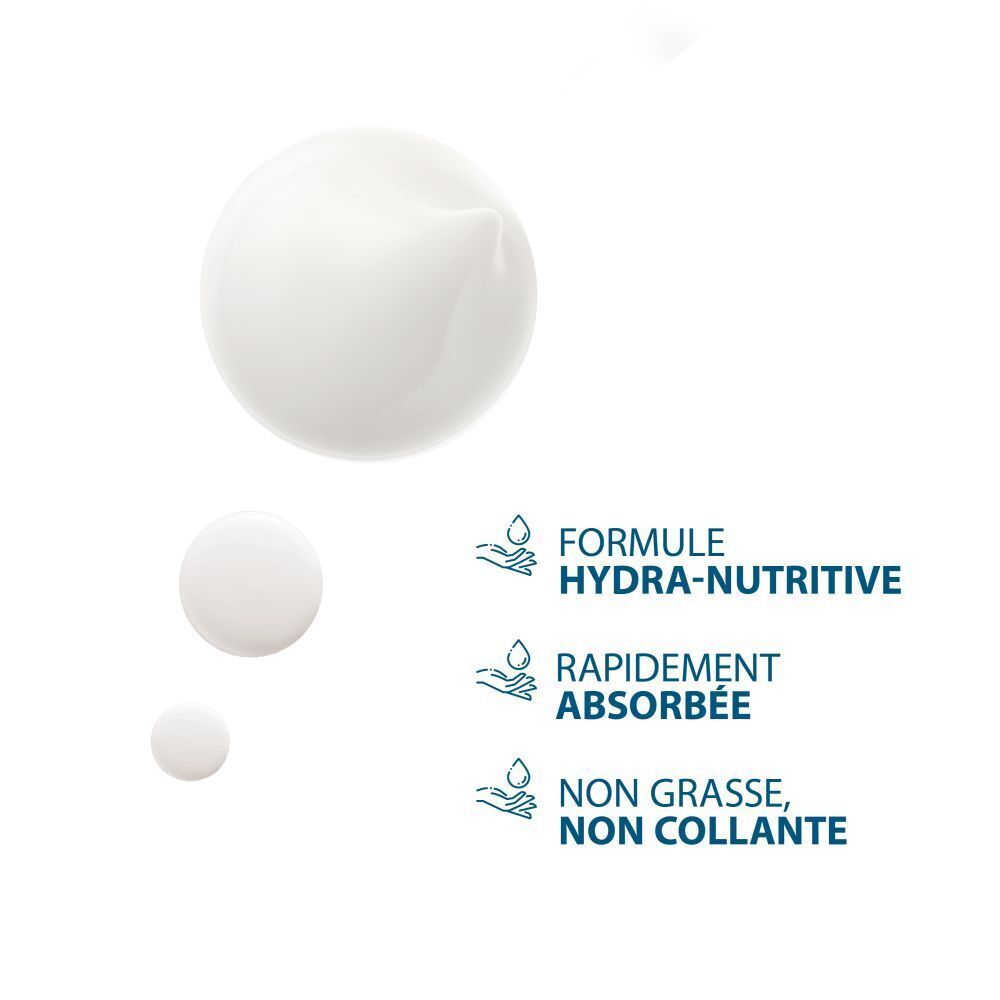 Tube avec nom du produit et de la marque. Blanc et bleu. 30 ml. Crème.
