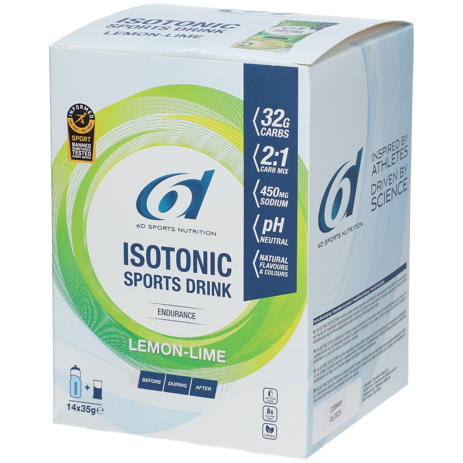 6D Sports Nutrition Isotonic Sports Drink Citron - Lime