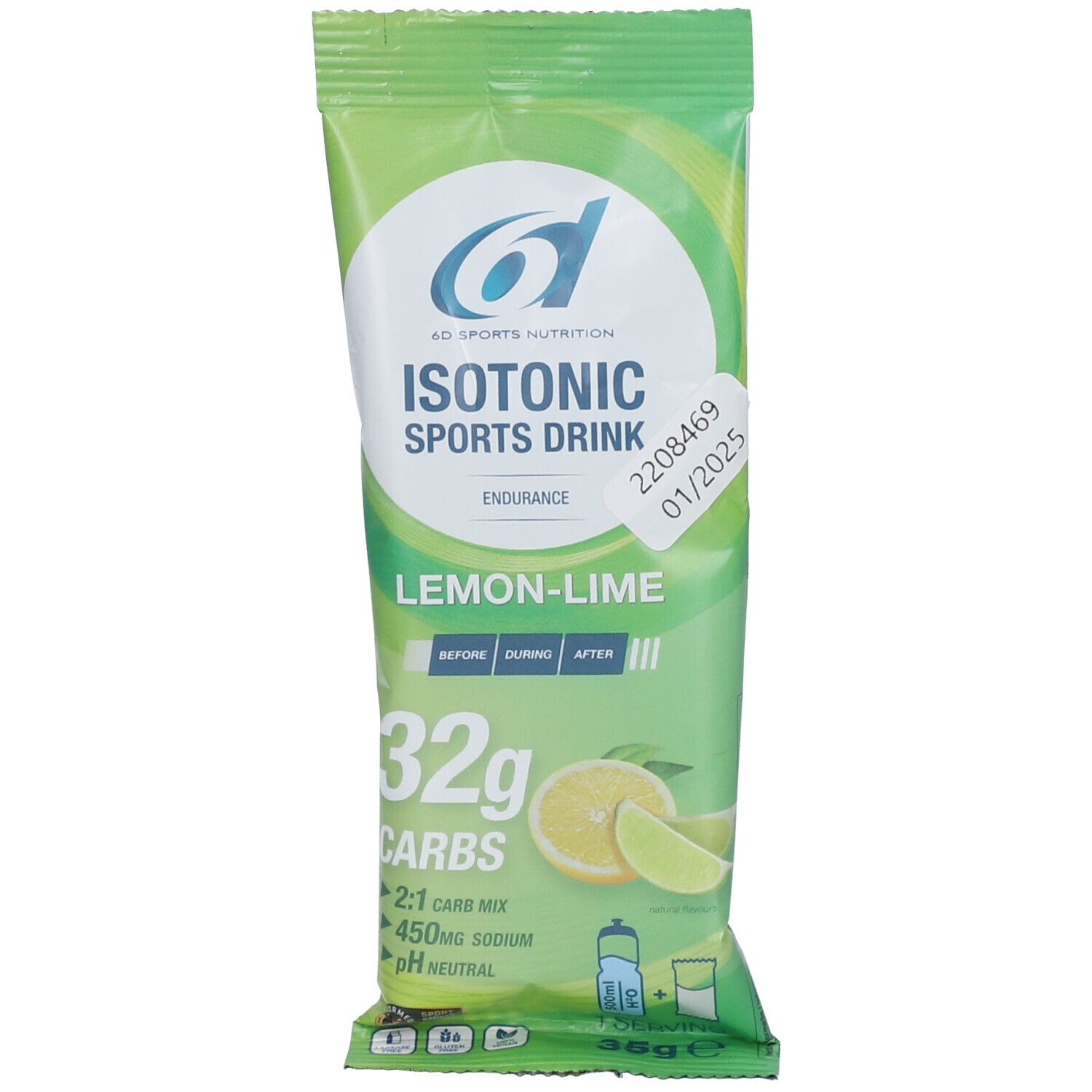 6D Sports Nutrition Isotonic Sports Drink - Lemon-Lime