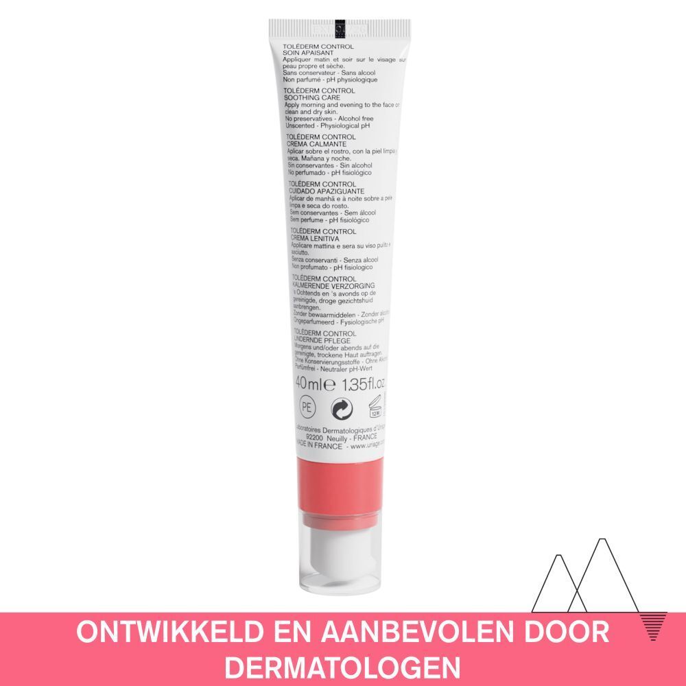 Vrouw met crème op het gezicht. Tekst: Intolerante, gevoelige huid. Zonder parfum.