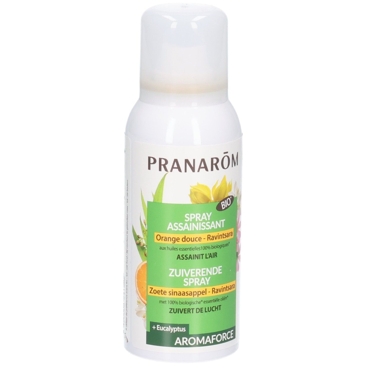 Pranarôm Aromaforce Reinigungsspray mit Süßorange – Ravintsara + Bio-Eukalyptus