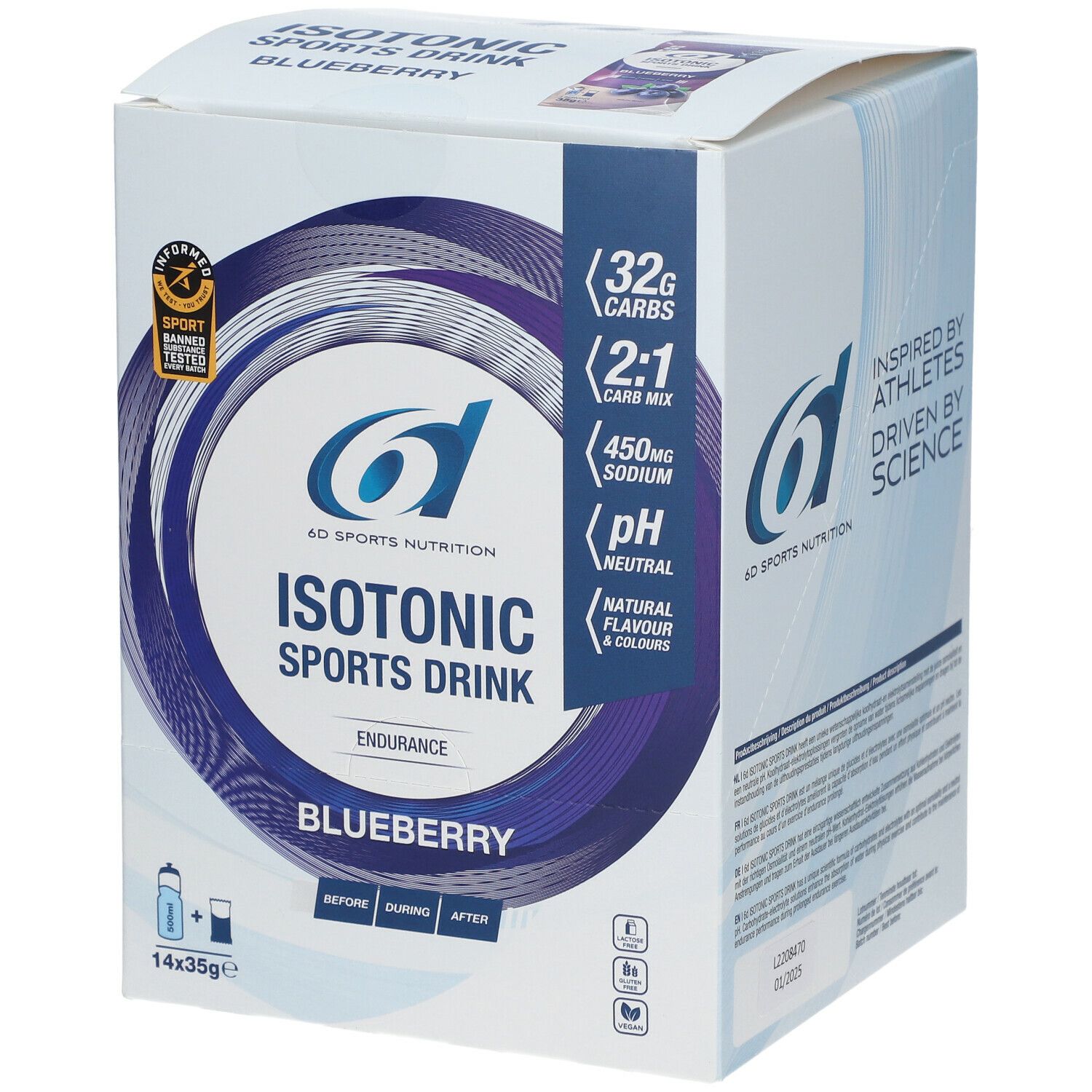6D Sports Nutrition Isotonic Sports Drink Endurance Blueberry