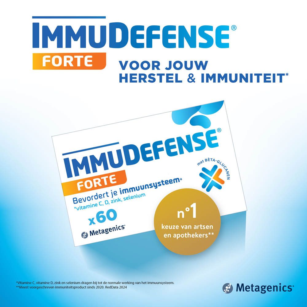Promotiebeeld met tekst en symbolen. Voor uw herstel & immuniteit.