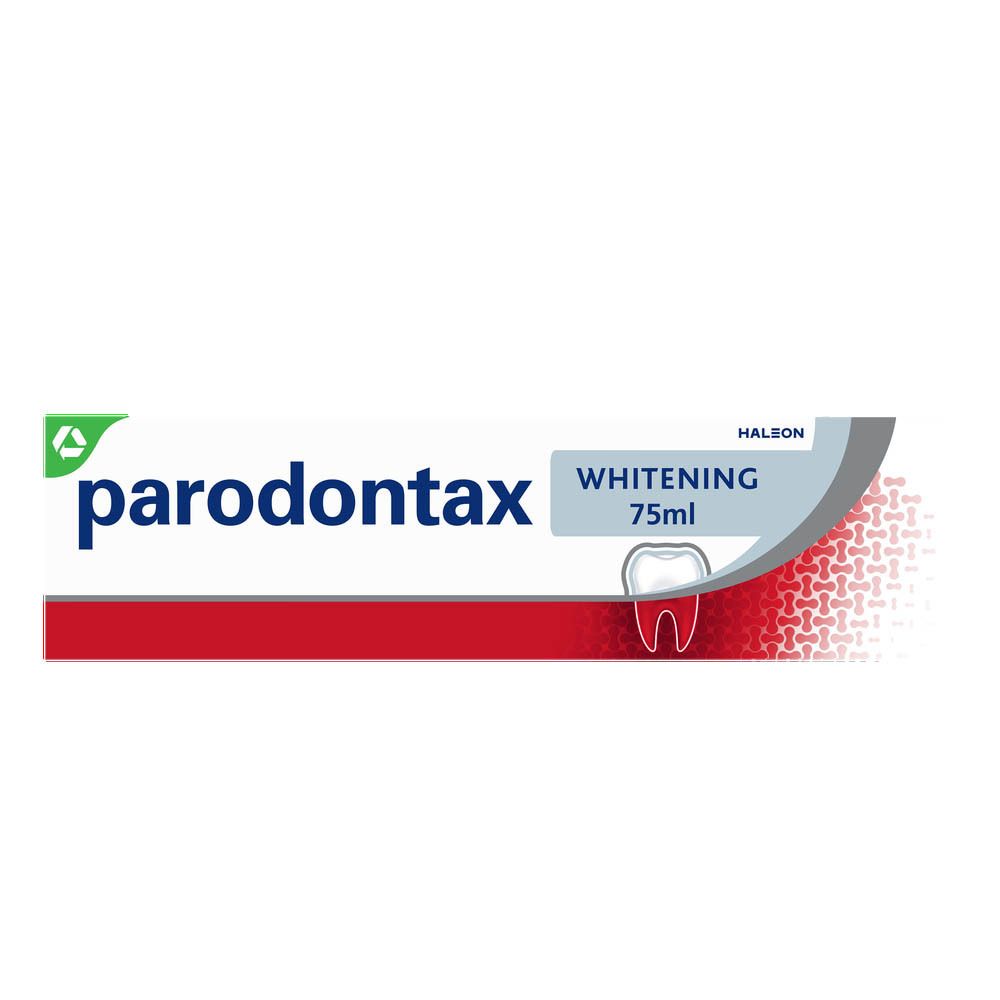 Tube de dentifrice Parodontax Whitening. 75ml. Blanchiment.