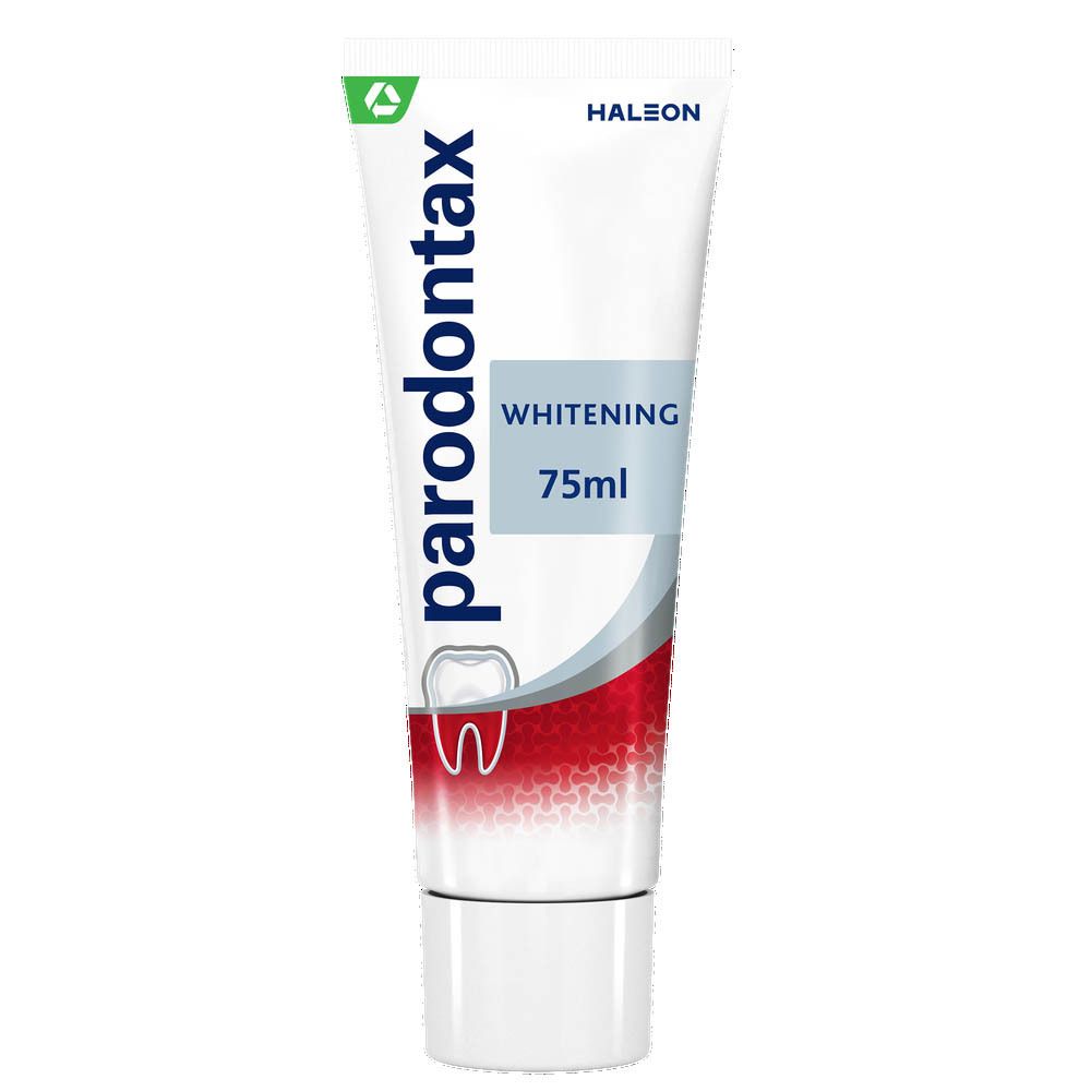 Tube de dentifrice Parodontax Whitening. 75ml. Blanchiment.
