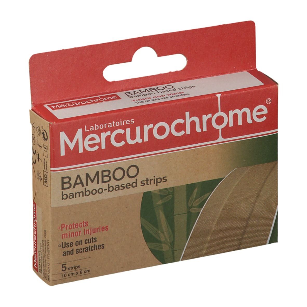 Mercurochrome® Bamboo Based Strips 10 cm x 6 cm