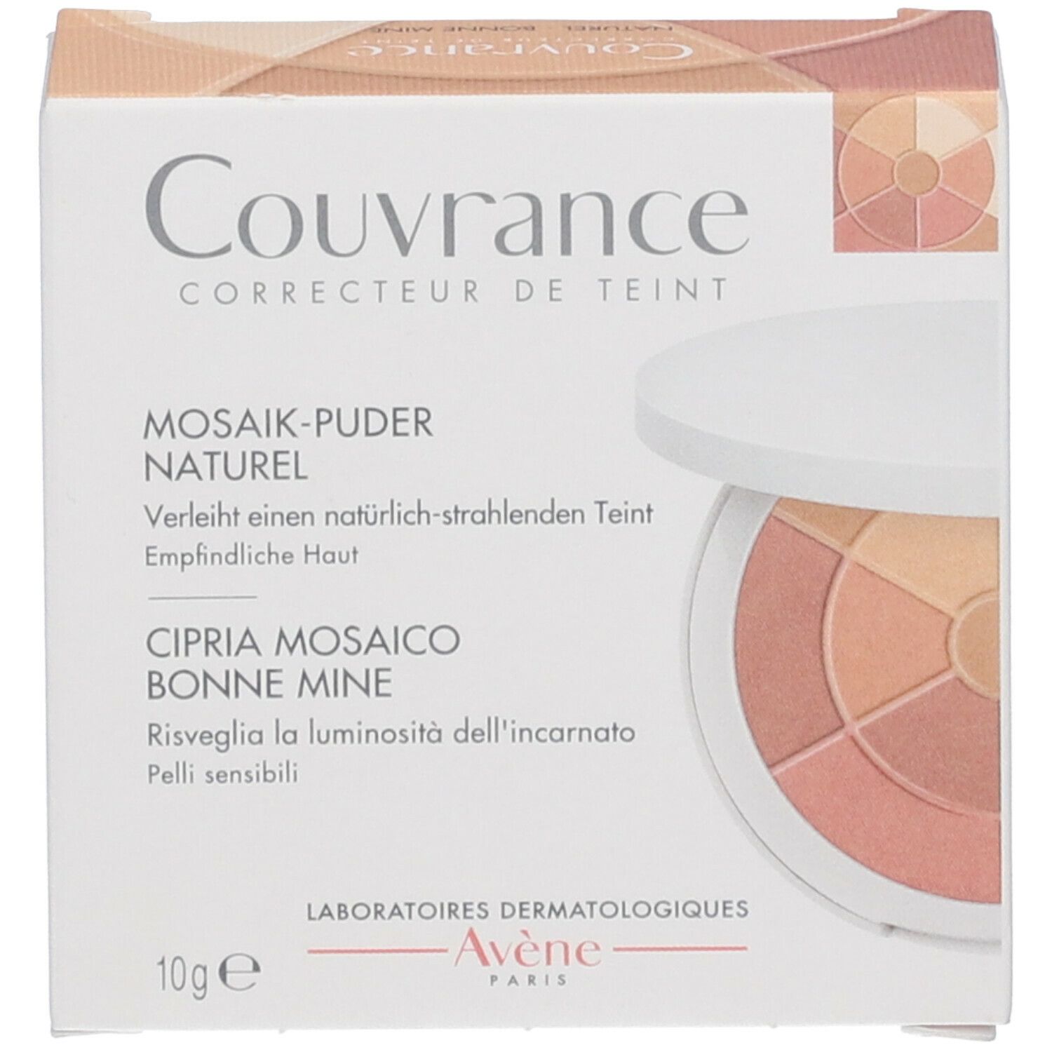 Productverpakking. Couvrance op de verpakking. Het product is afgebeeld op de verpakking.