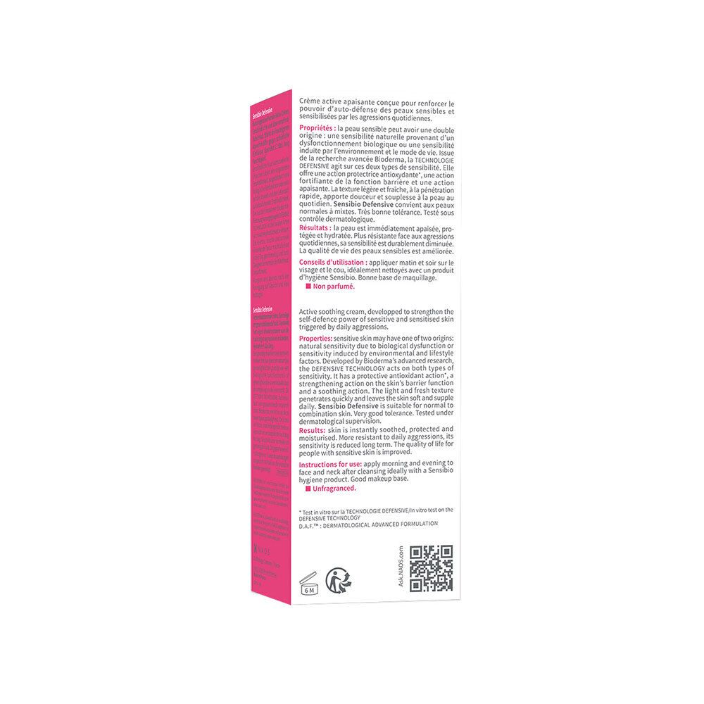 Côté de la boîte. Texte en français et anglais. Informations et instructions d'utilisation.