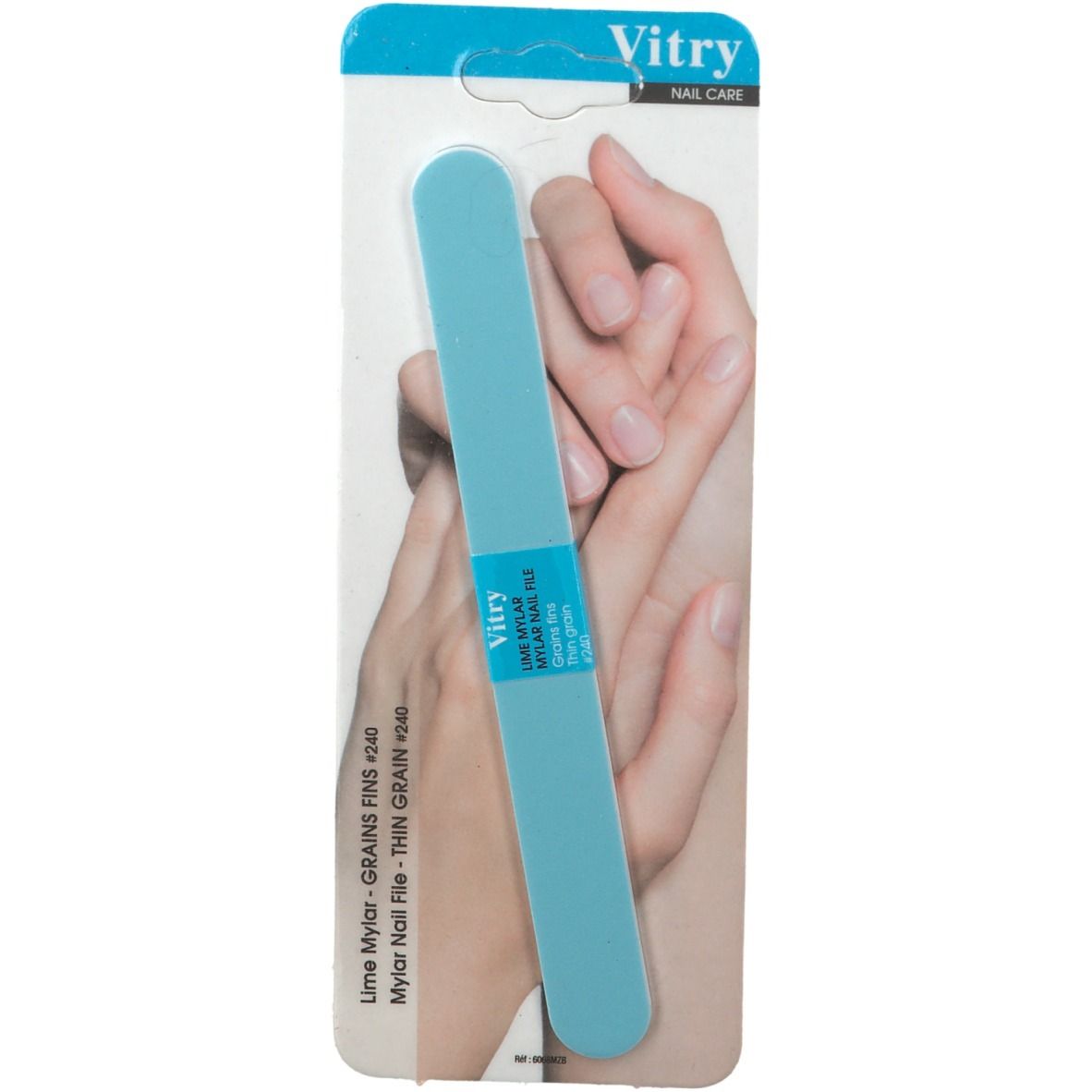 Vitry Lime à ongles Mylar bleu