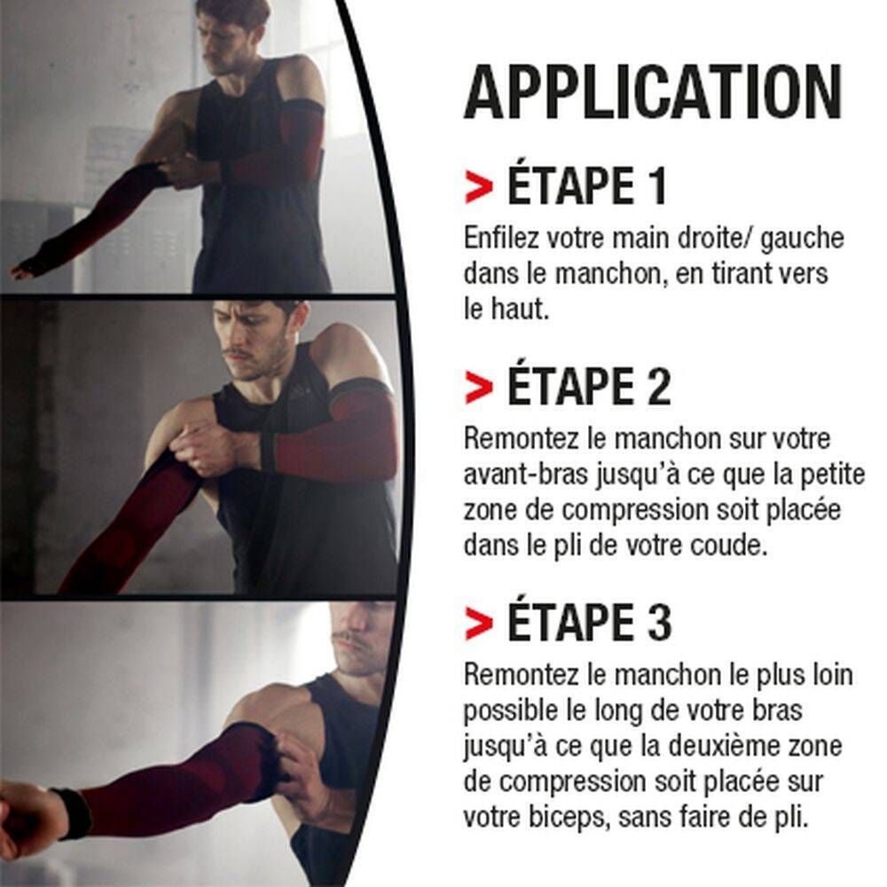 Application des manchons de compression Hansaplast Sport. Instructions étape par étape.