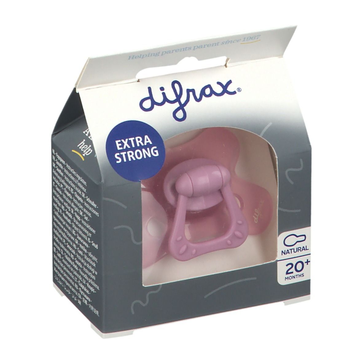 difrax® Schnuller Natural Rose +20 Monate
