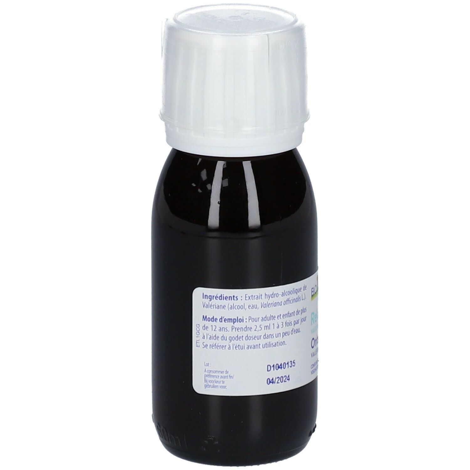Bruine fles met witte dop. Opschrift: Boiron. Etiket met ingrediënten en doseringsinstructies.