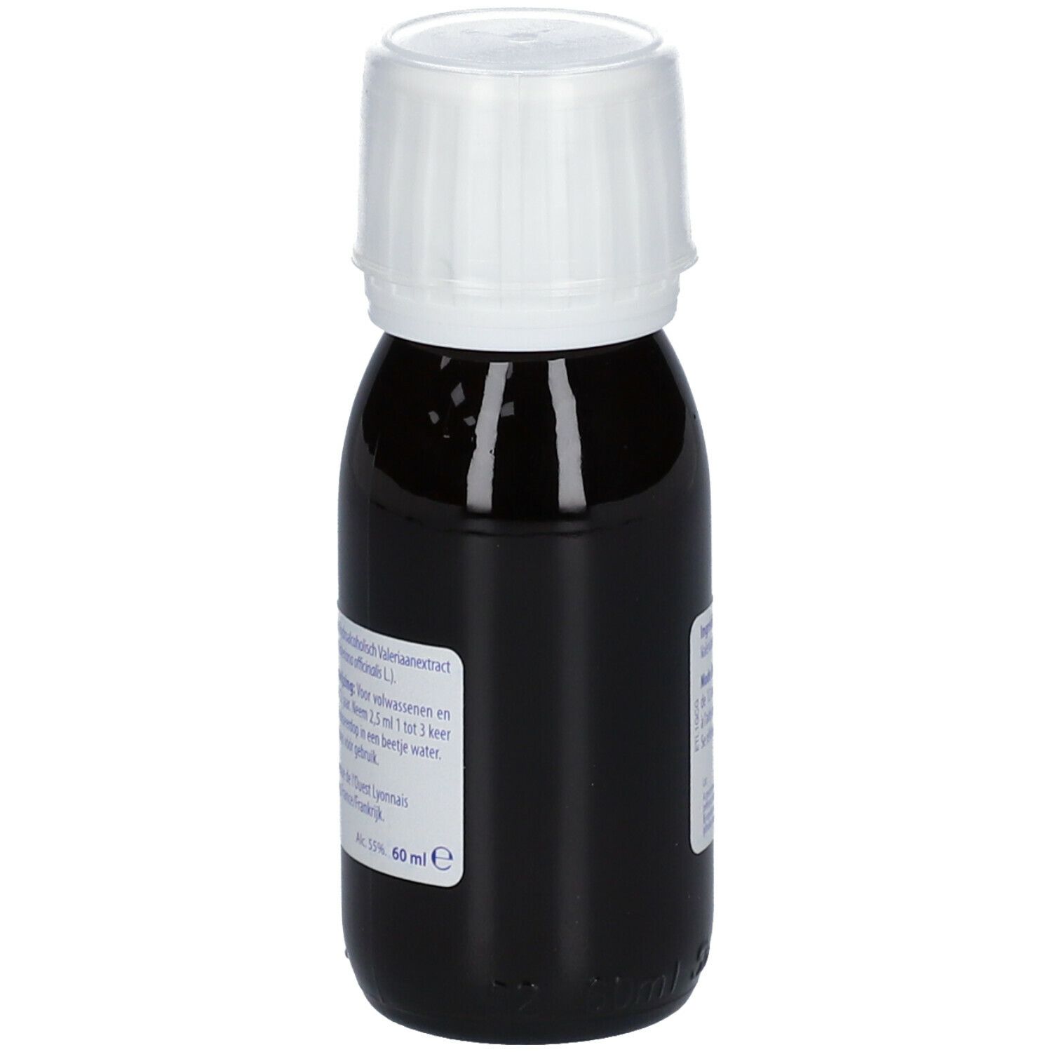 Bruine fles met witte dop. Opschrift: Boiron. Etiket met ingrediënten en doseringsinstructies.