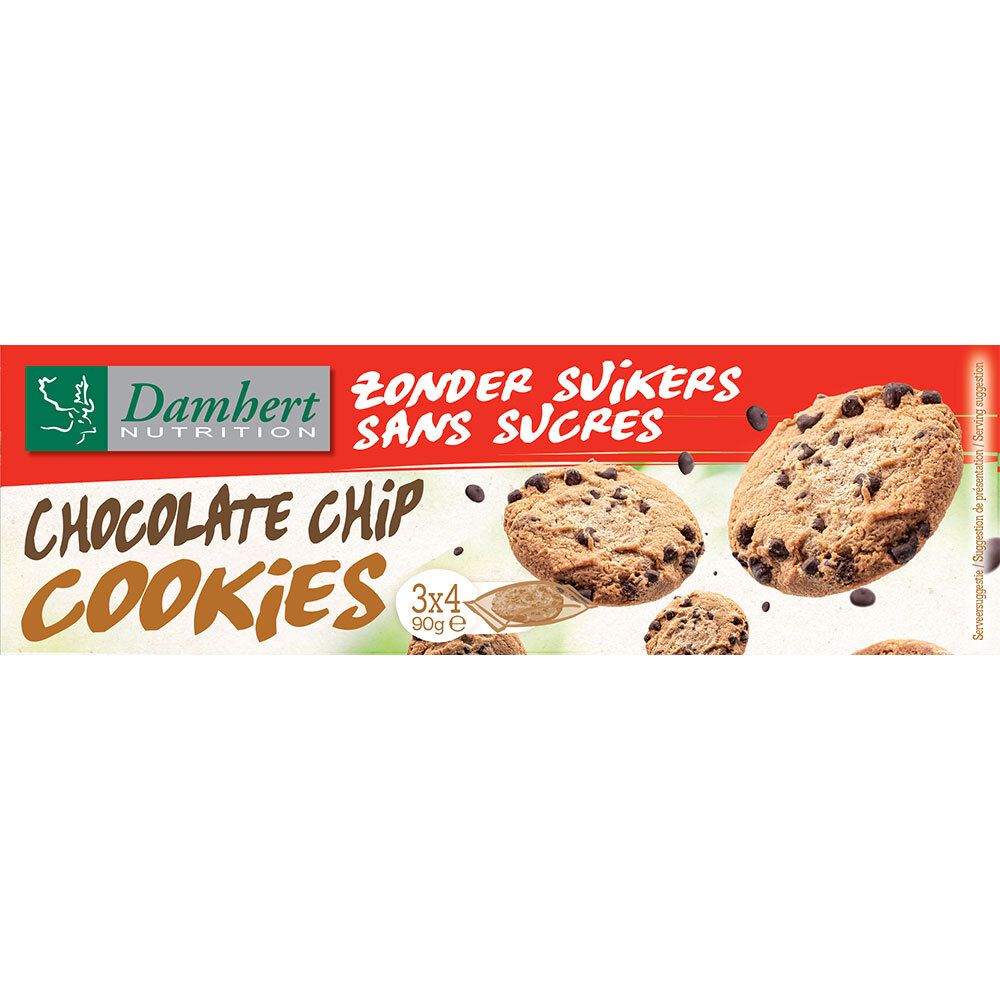 Damhert Sans sucres Chocolate chip cookies