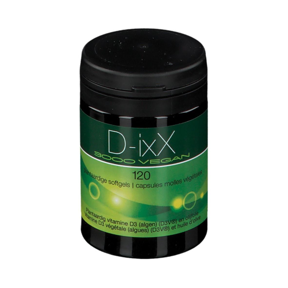 ixX Pharma D-ixX 3000 VEGAN | Vitamine D3 1000 IE Ondersteuning van botten, tanden & immuniteit 120 Capsules