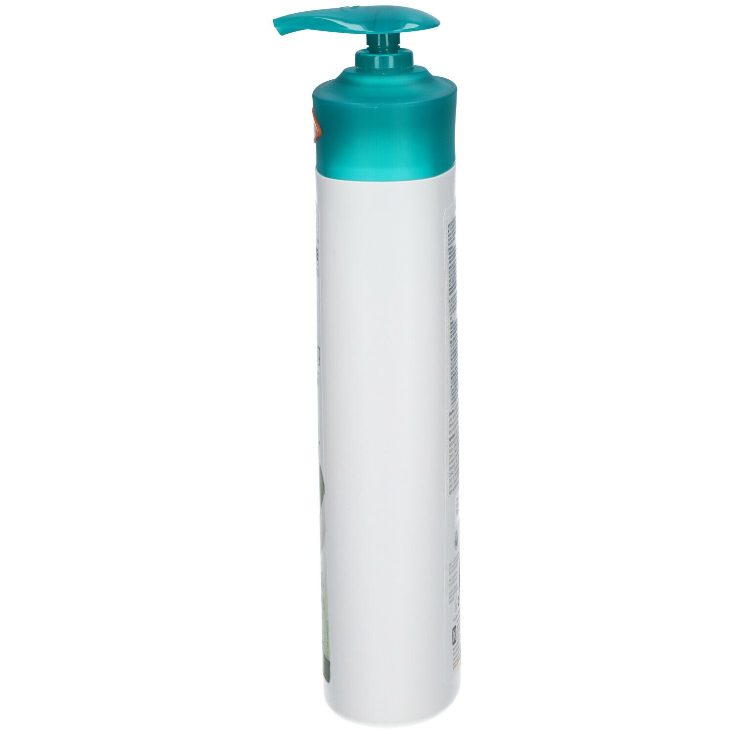 Himalaya Olive Extra Nourishing Body Lotion. Witte fles met groene pompdop. Zijaanzicht.