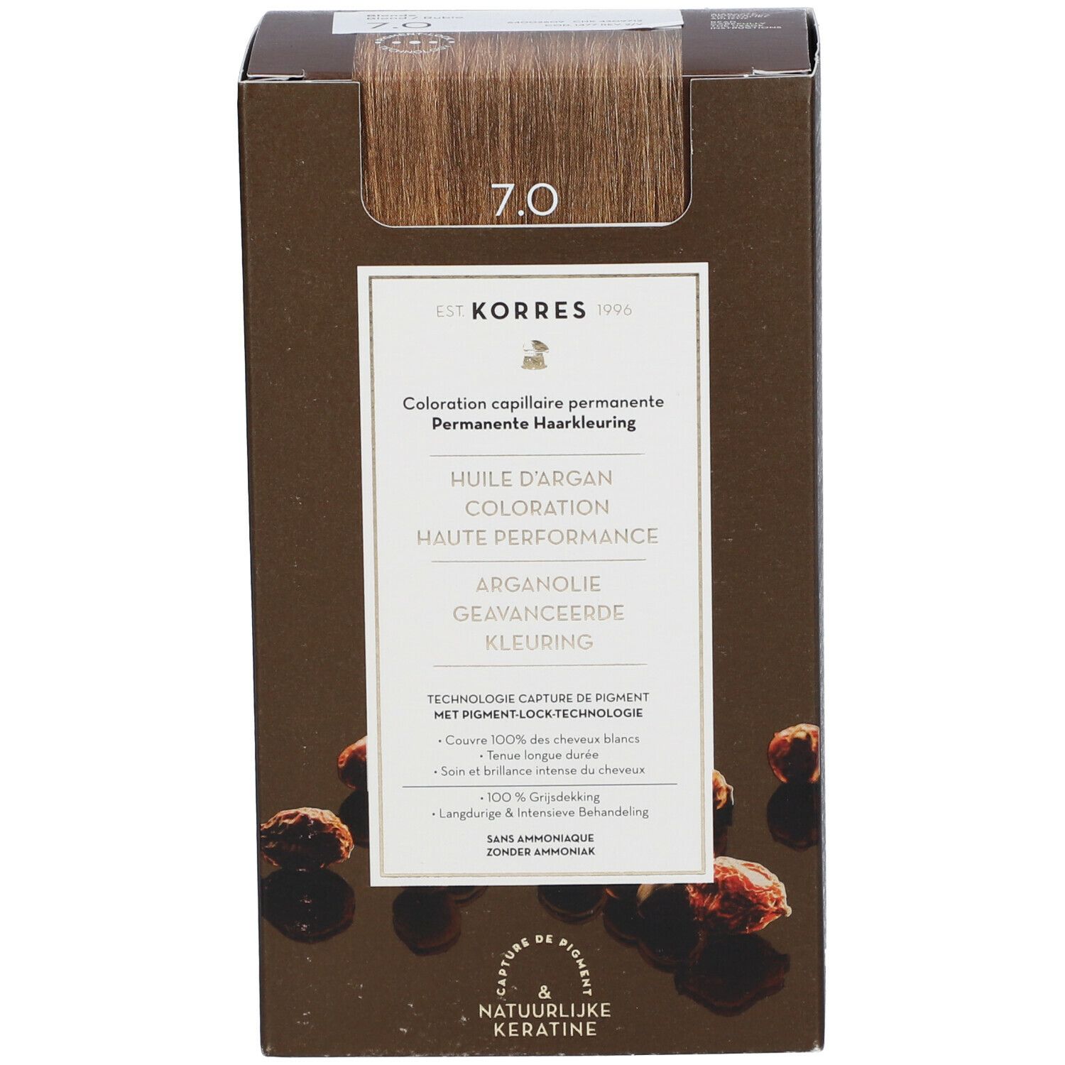 Korres Huile d'argan Coloration Permanente Blond 7.0