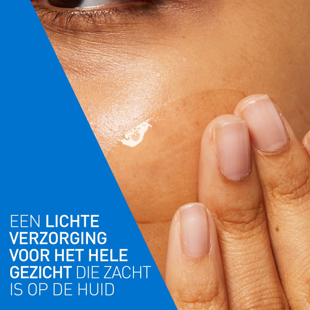 Product wordt op de huid aangebracht. Close-up van een hand die gel aanbrengt.