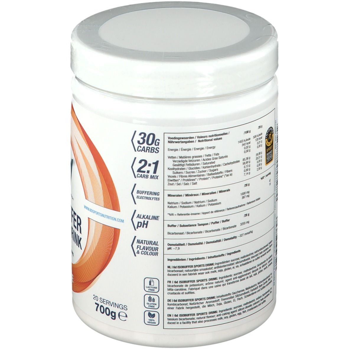 6D Sports Nutrition Isobuffer Orange 700 g Pulver