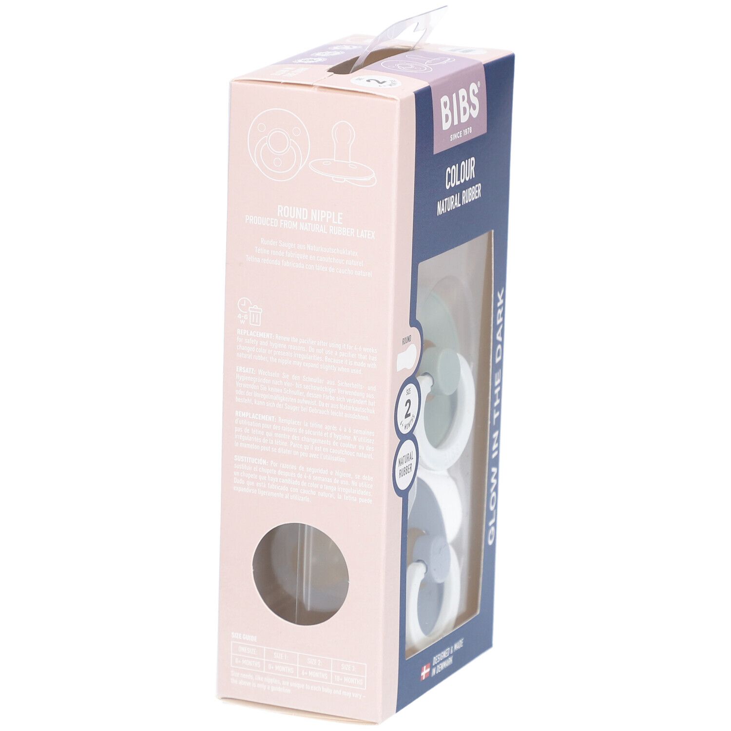 BIBS® BIBS COLOUR Nachtsauger Salbei - Wolke 6 - 18 Monate Größe 2