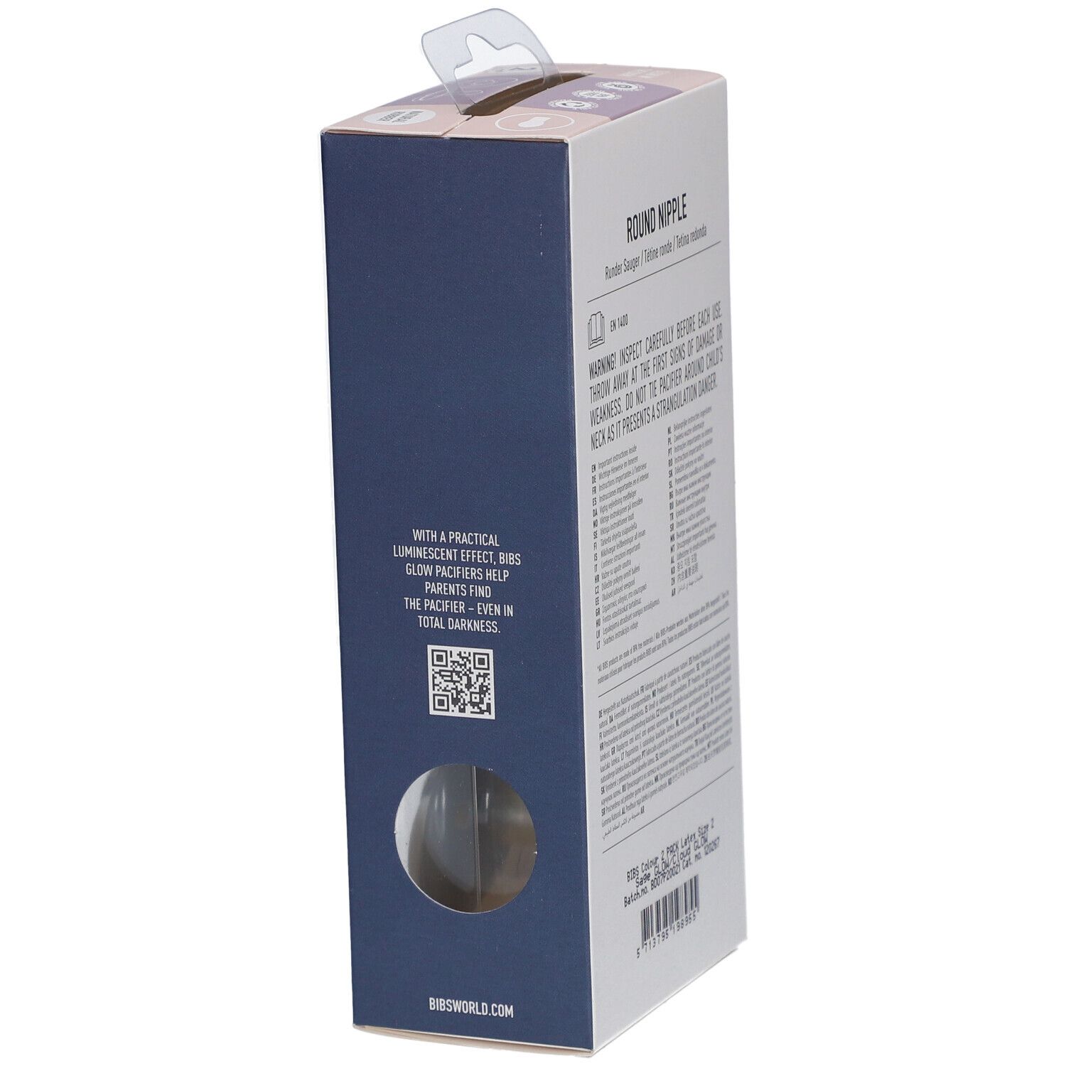 BIBS® BIBS COLOUR Nachtsauger Salbei - Wolke 6 - 18 Monate Größe 2