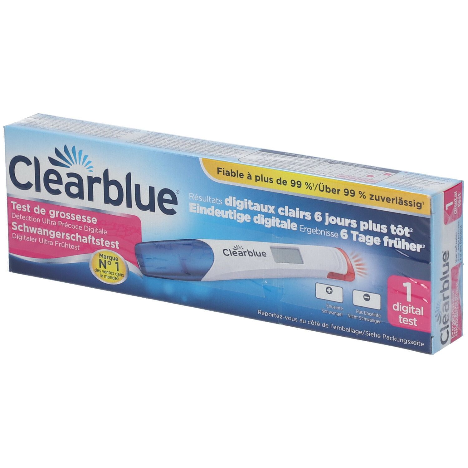 Clearblue® Test de Grossesse Détection Ultra Précoce Digital