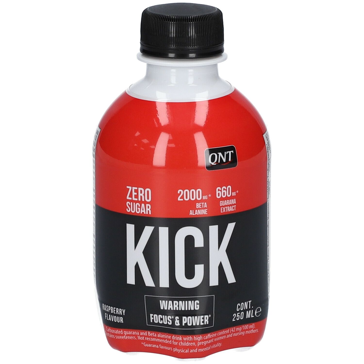 QNT Kick Power Drink Raspberry 250 ml Flüssigkeit