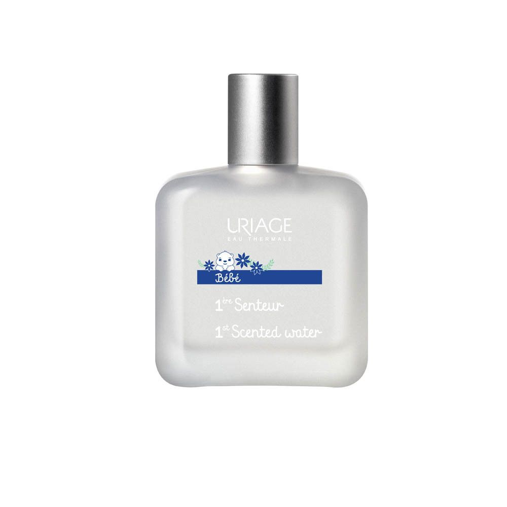 Flacon du produit. Uriage Bébé 1ère Senteur. 1st Scented water. Flacon avec vaporisateur.