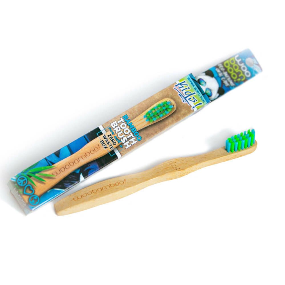 WooBamBoo® Kids Brosse à dents en bambou Super soft - Zéro dechet