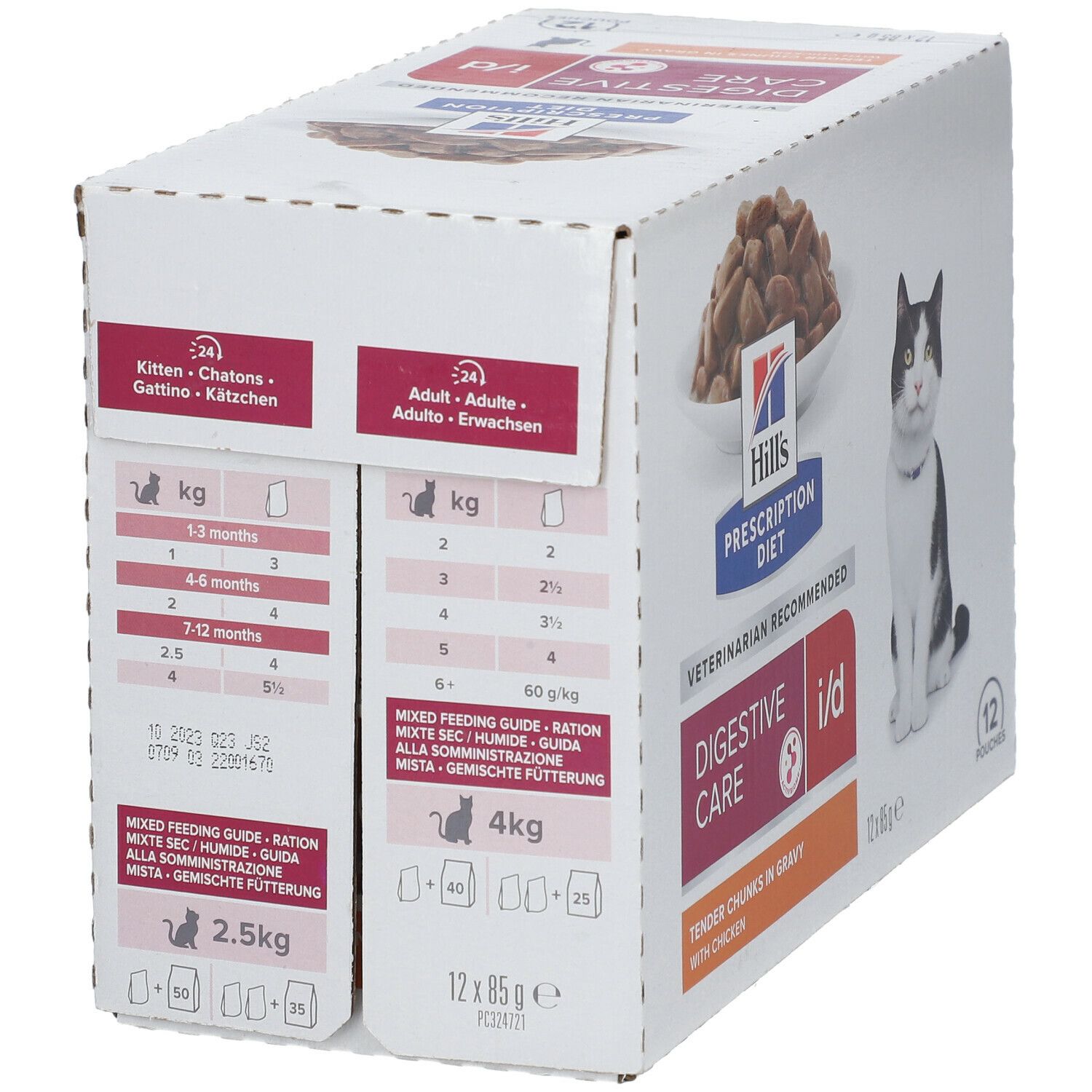 Hill's Prescription Diet I/D Feline Digestive Support 24x156 g Futter