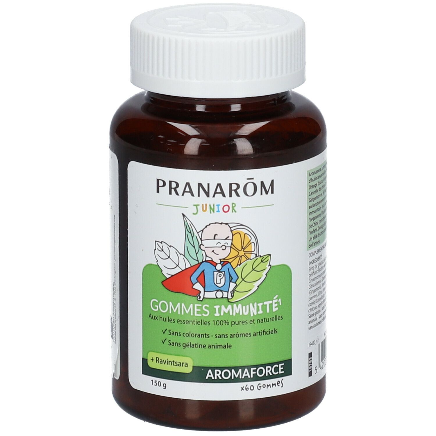 Pranarôm - Aromaforce Junior - Gommes Enfant Imunité Ravintsara - Renforce Les Défenses Naturelles -