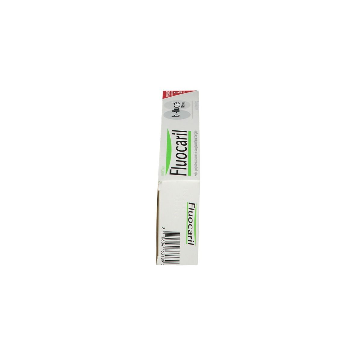 Een doos tandpasta Fluocaril bi-fluoré 145mg.