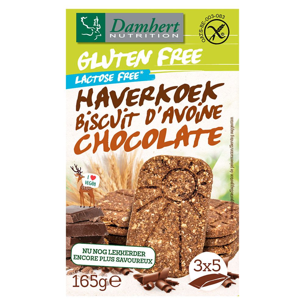 Damhert Gluten Free Biscuit d'avoine chocolat