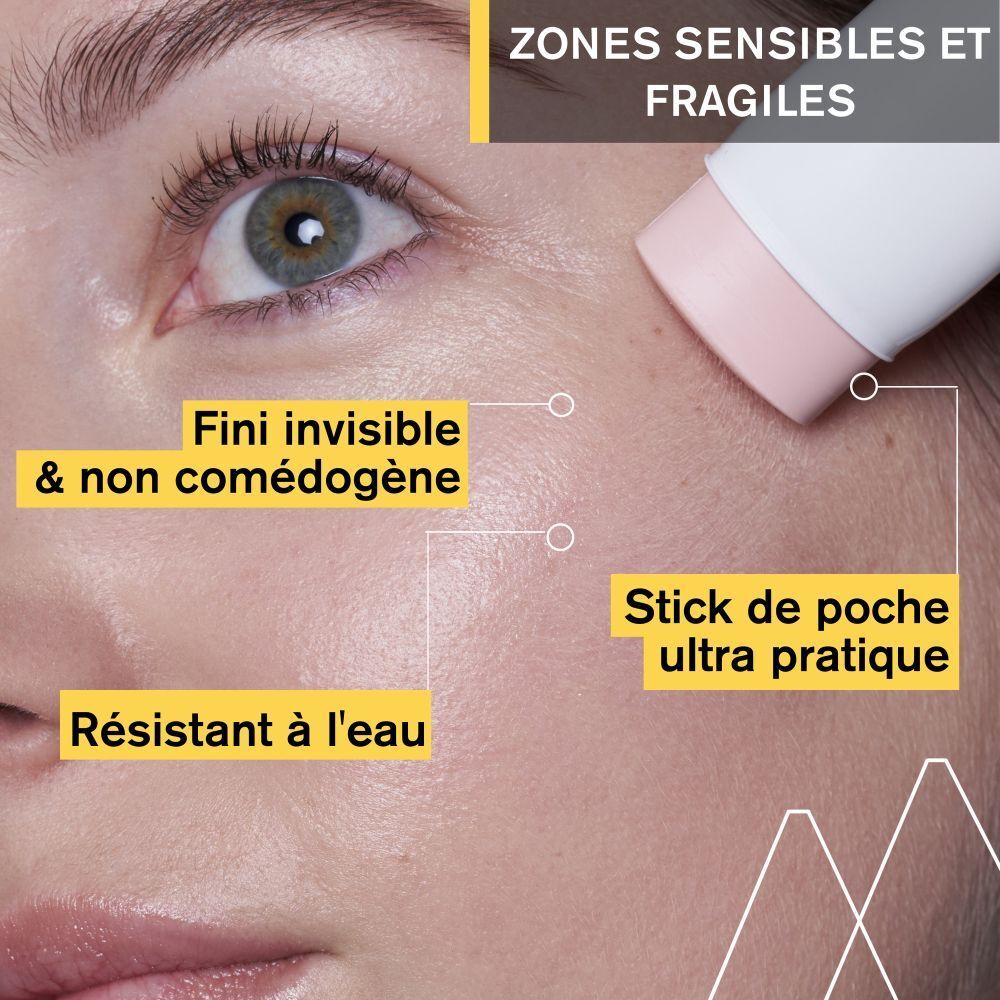 Stick Uriage Bariésun. Texte: Très haute protection UVA-UVB, prévient le vieillissement.