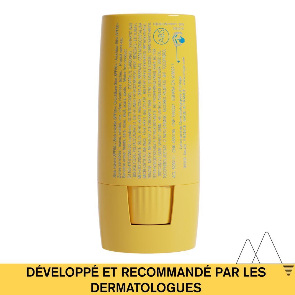 Stick Uriage Bariésun. Texte: Développé et recommandé par les dermatologues.