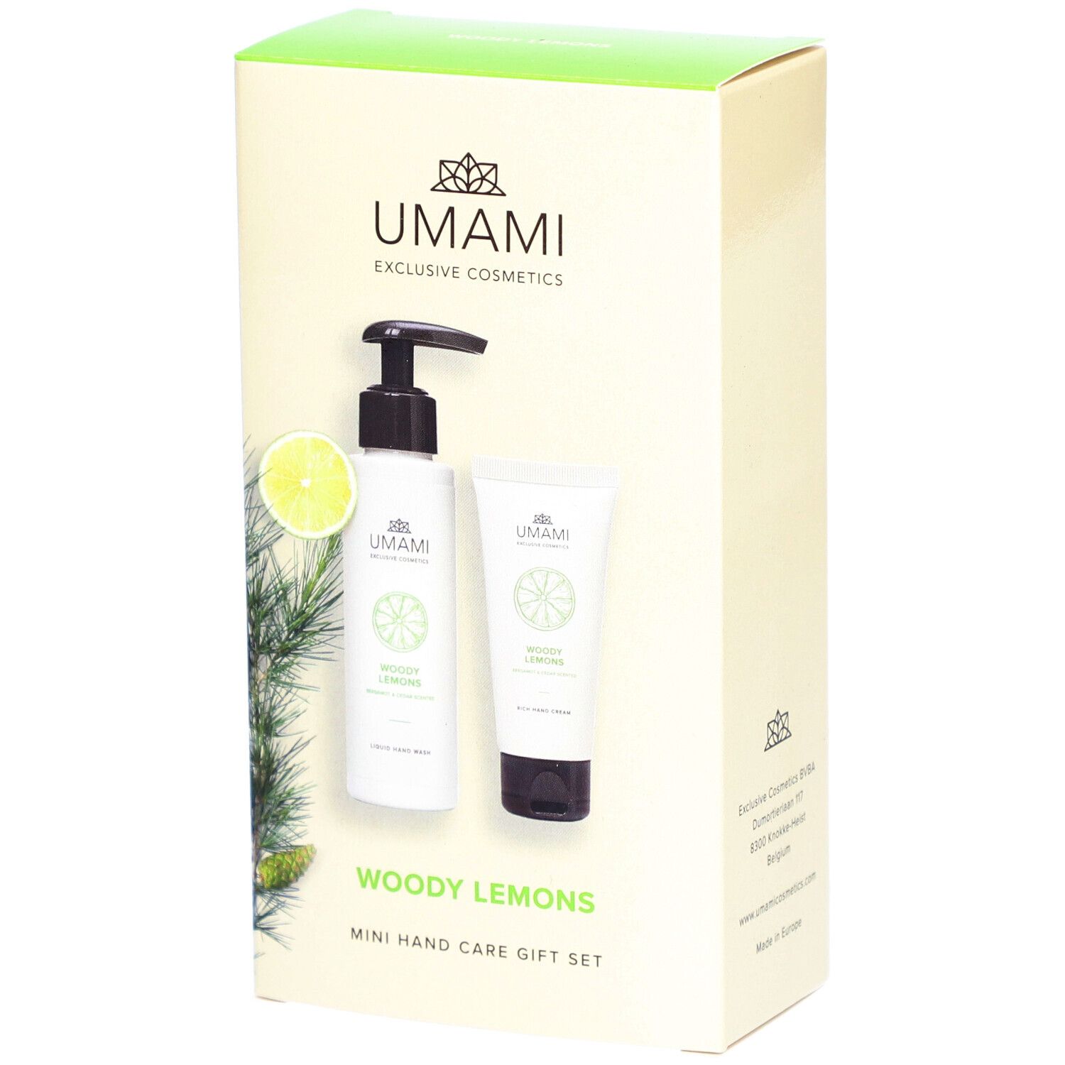 Umami Woody Lemons Mini Hand Care Gift Set Bergamote & Cèdre
