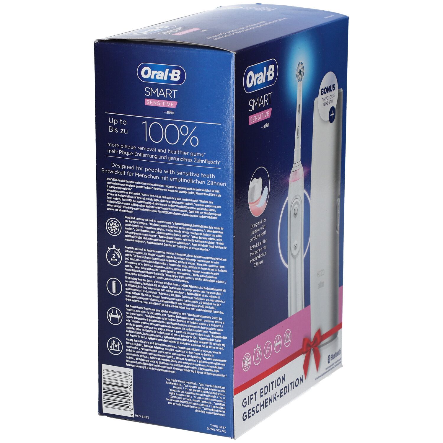 Oral-B Smart Sensitive Elektrische Tandenborstel + Travel Case Promo 1 St Zahnbürste