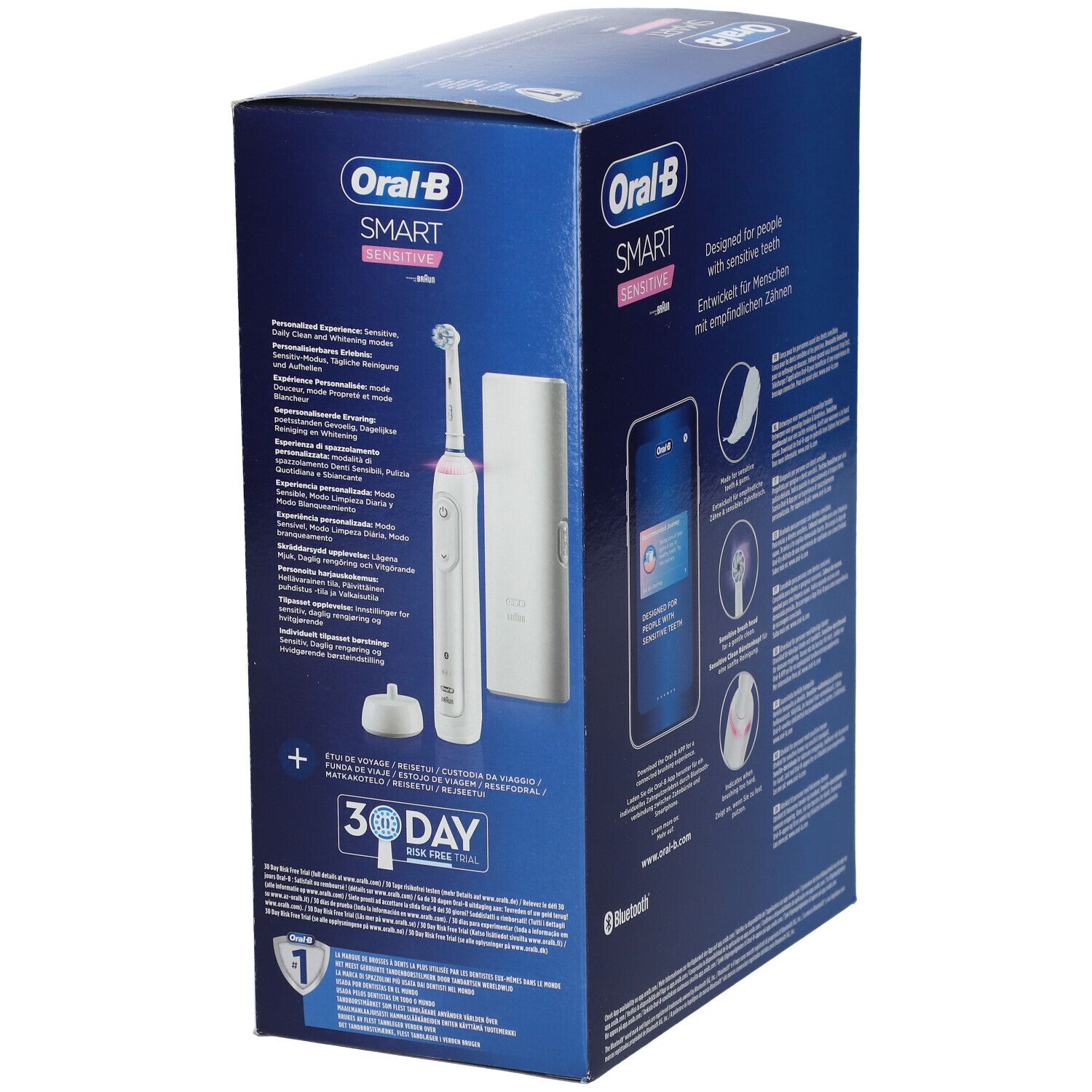 Oral-B - Elektrische Zahnbürste "Smart Sensitive" + Reiseetui in Weiß
