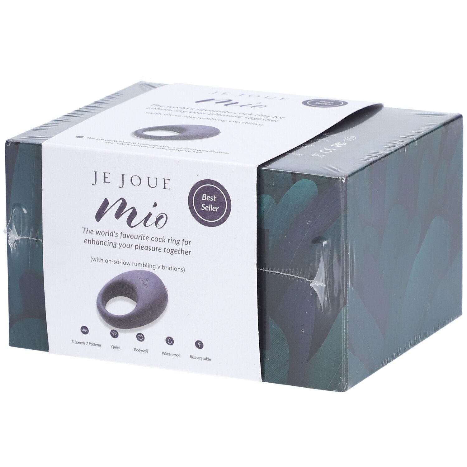 Emballage Je Joue Mio. Produit en forme d'anneau. Inscription Best Seller. Emballage transparent.