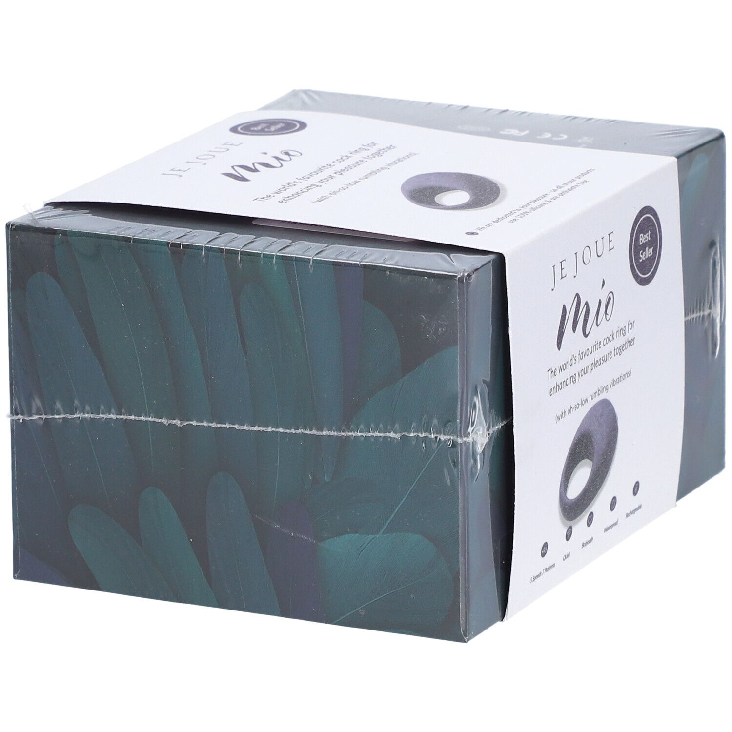 Emballage Je Joue Mio. Produit en forme d'anneau. Inscription Best Seller. Emballage transparent.