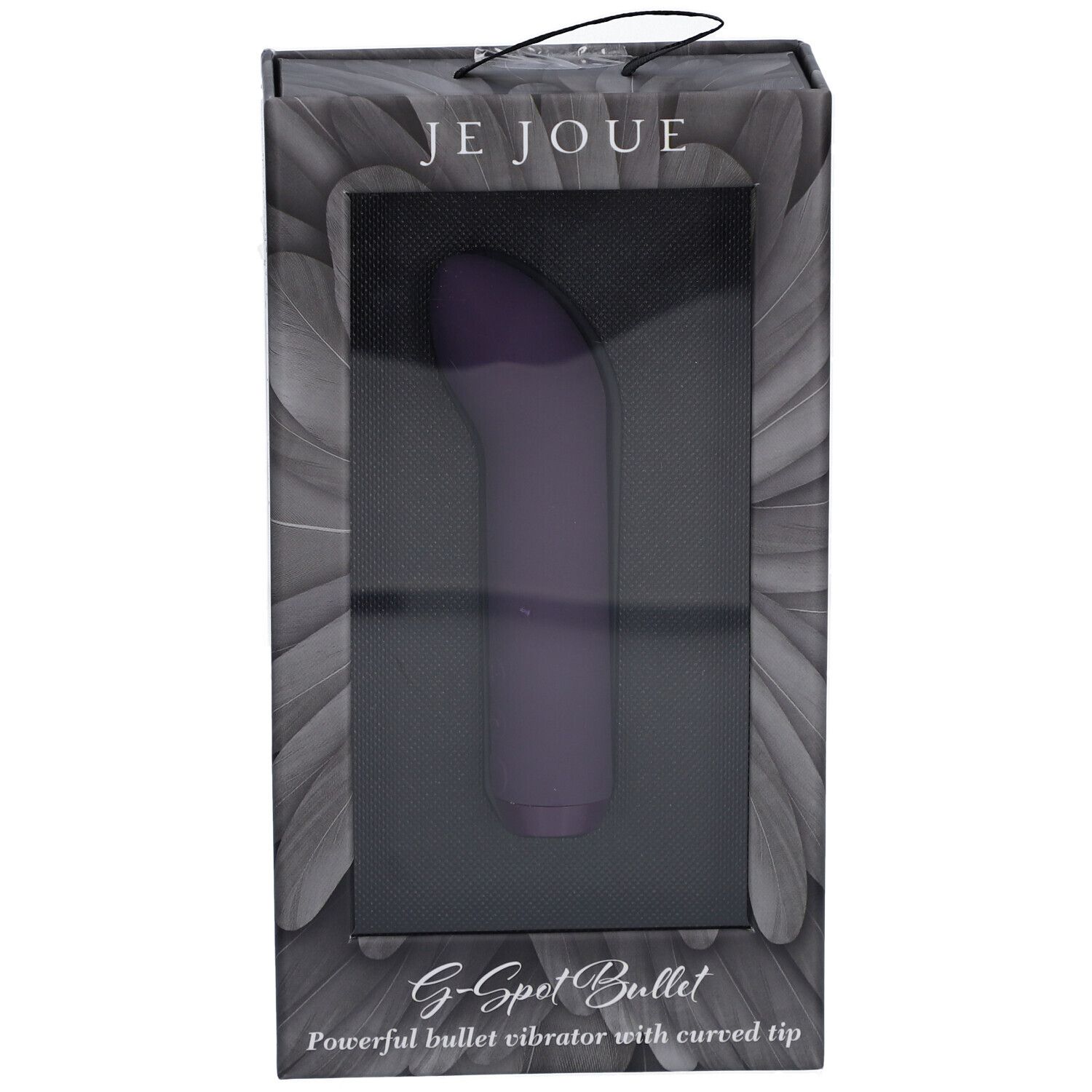 Je Joue G-Spot Bullet violet. Emballage avec fenêtre. Poignée noire.
