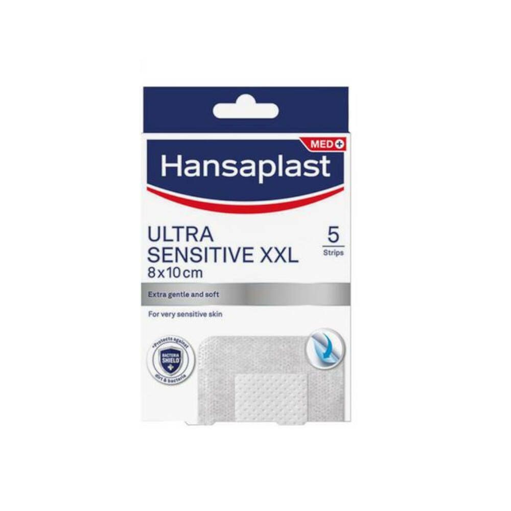 Hansaplast Ultra Sensitive XXL Pansements 8 x 10 cm