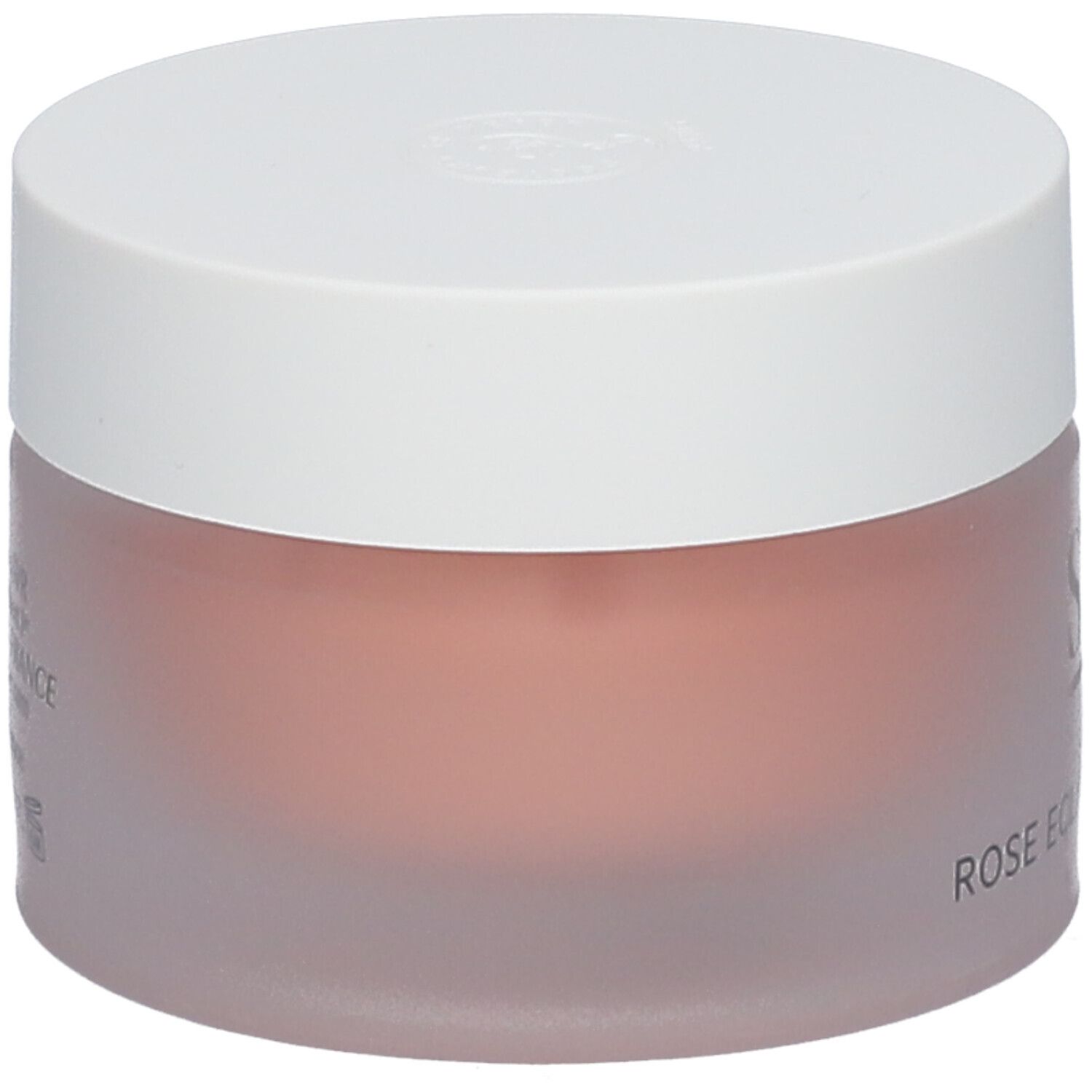 Crèmepot met witte deksel. Opschrift: SVR, Rose Eclat Densitium.