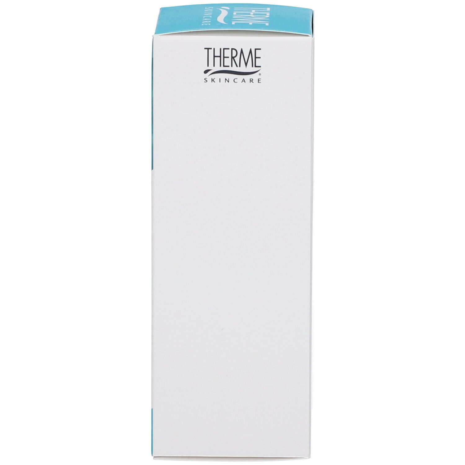 Verpakking: Therme. Blauwe en witte kleuren. Lege pagina.