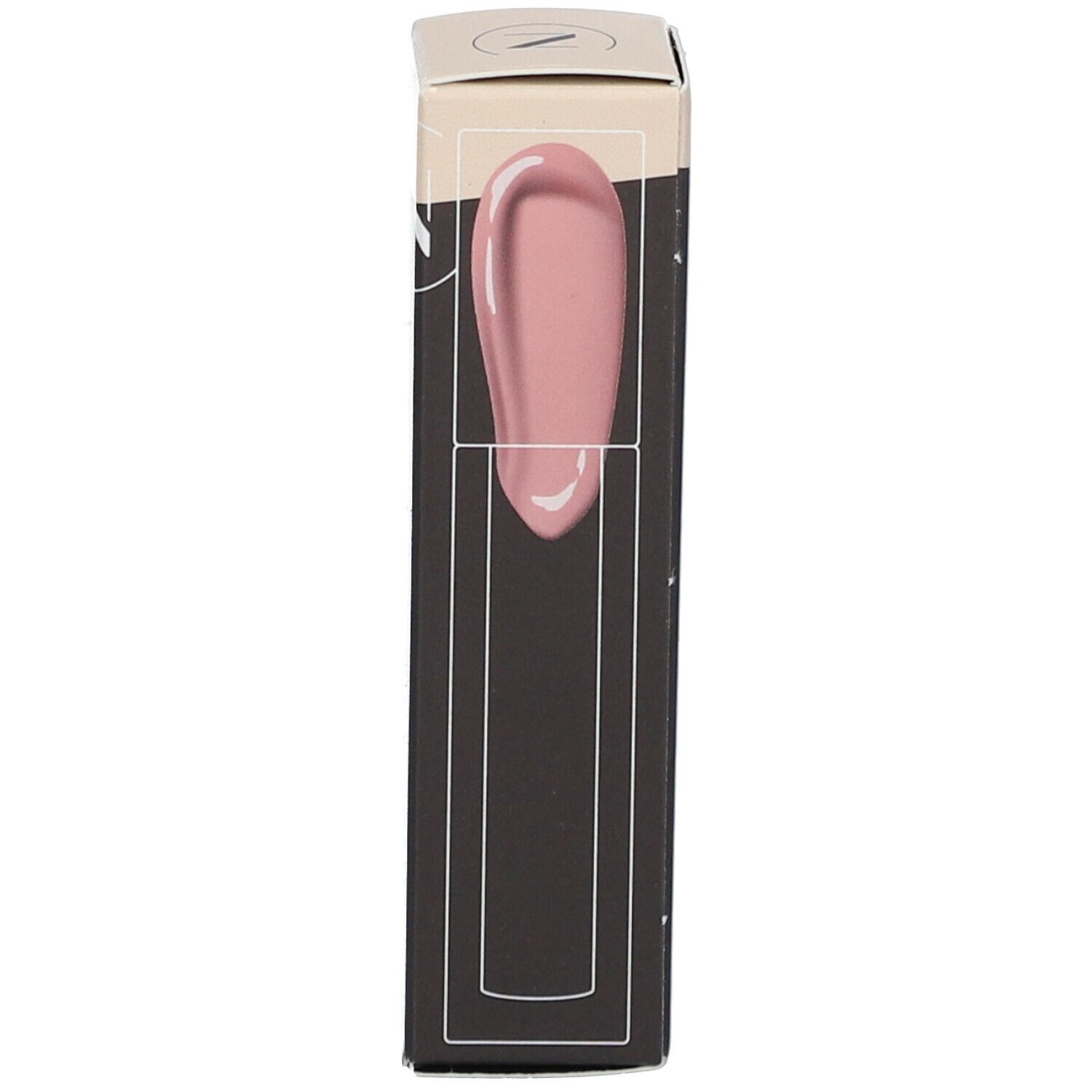 Verpackung mit Lipgloss-Abbildung. Farbton: Hellkoralle.
